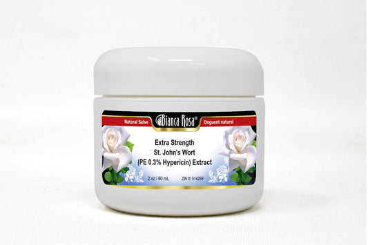 2 oz Bianca Rosa Extra Strength St. John's Wort Extract Salve Ointment - PE 0.3% Hypericin - ZIN 514259