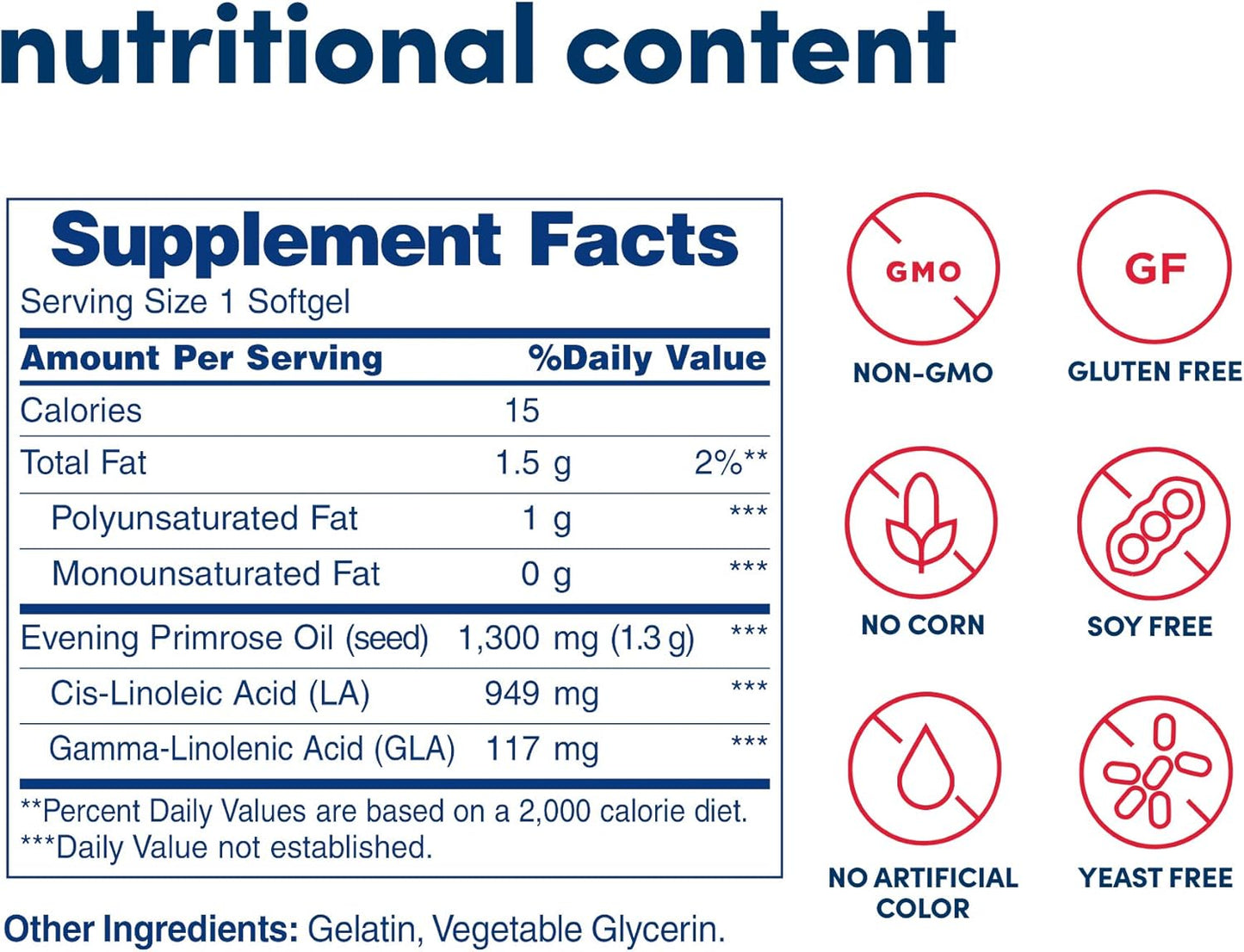 2-Pack American Health Dietary Fiber Supplements & Royal Brittany Evening Primrose Oil - 60 Count each