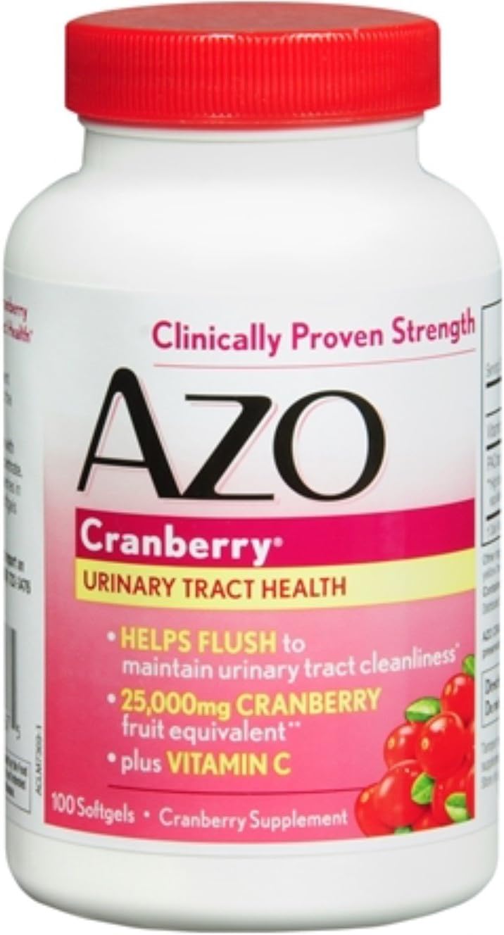 2-Pack AZO Cranberry Supplement Softgels - 100 Count Bottle