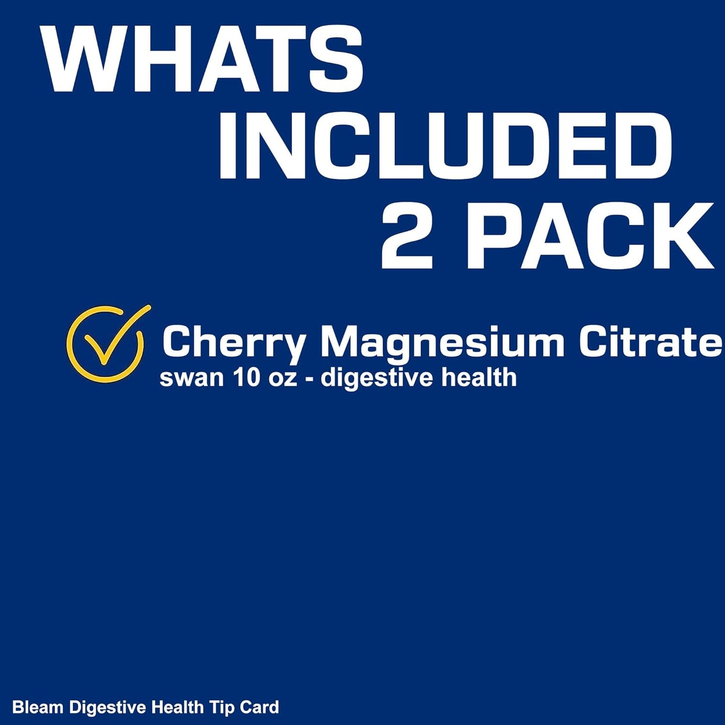 2 Pack Bleam Health Swan Magnesium Citrate Oral Solution Cherry Flavor - Gentle Liquid Laxative for Digestive Health - 10 Oz Each