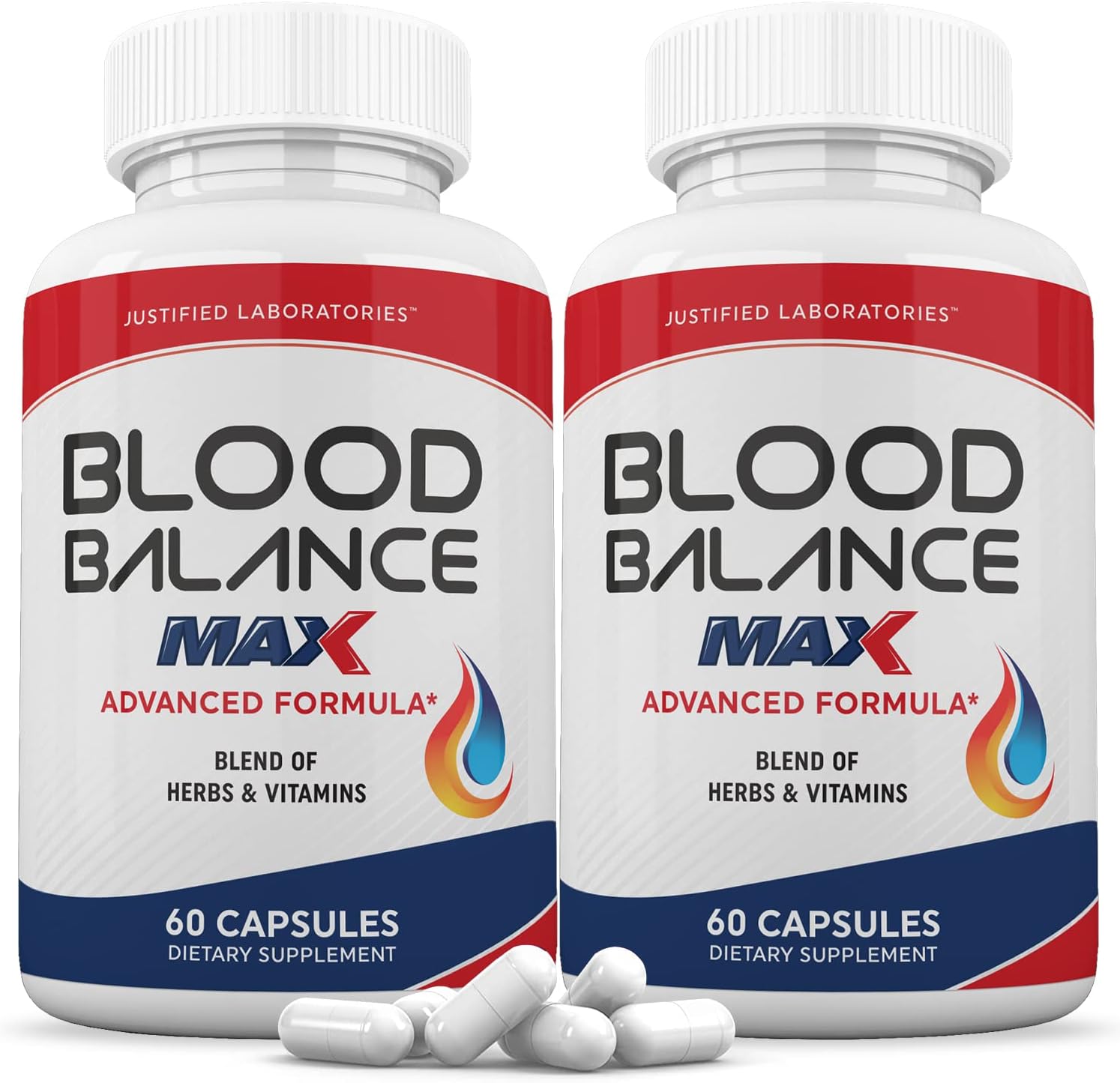 2 Pack Blood Balance Max 1295MG Formula Supplement Pills - 120 Capsules by Justified Laboratories