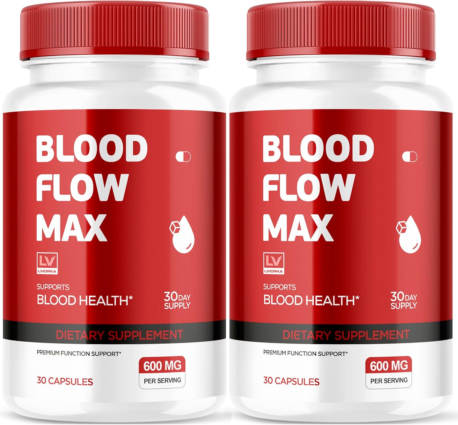 2 Pack Blood Flow Max Capsules for General Wellness - 60 Pills for 2 Months of Blood Support