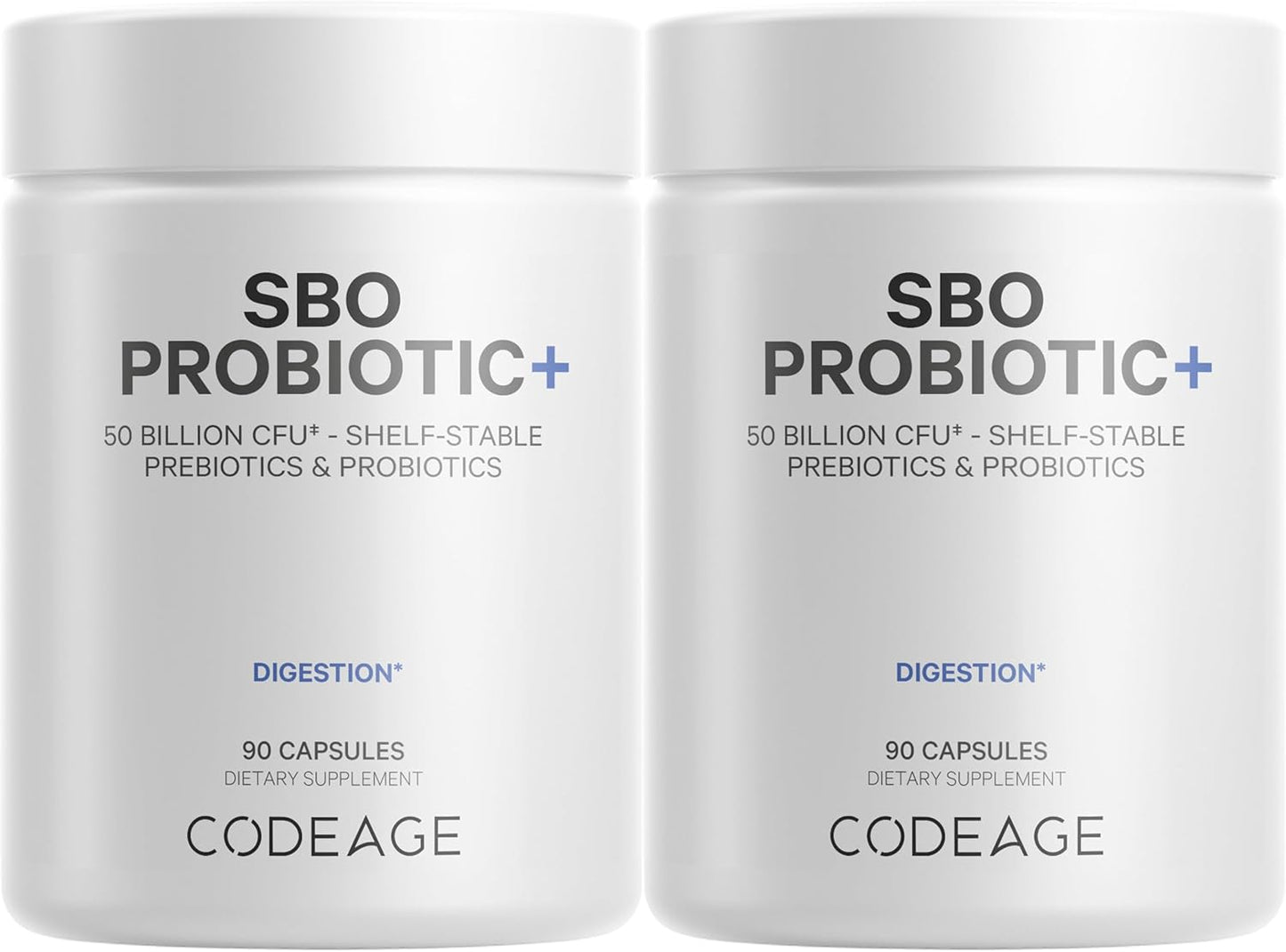 2 Pack Codeage SBO Probiotics: 50 Billion CFUs, Multi Strain Soil Based Organisms & Organic Botanical Blend
