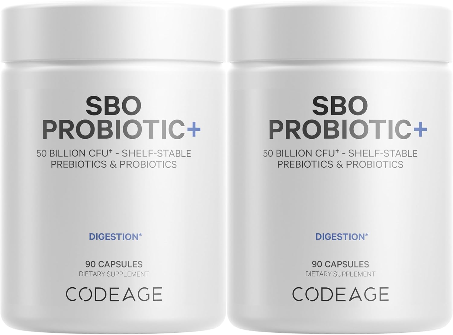 2 Pack Codeage SBO Probiotics: 50 Billion CFUs, Multi Strain Soil Based Organisms & Organic Botanical Blend