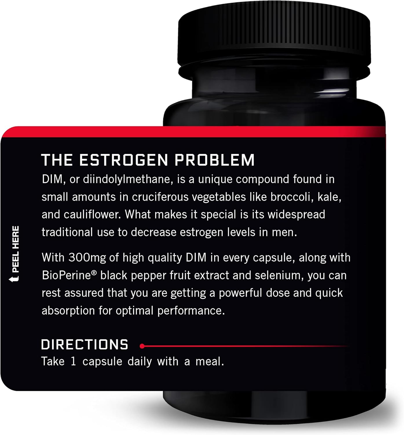 2-Pack Force Factor DIM Pills for Men, Diindolylmethane Supplement to Lower Estrogen Levels, 300mg, Fast-Acting with Superior Absorption, Natural Ingredients, 60 Capsules