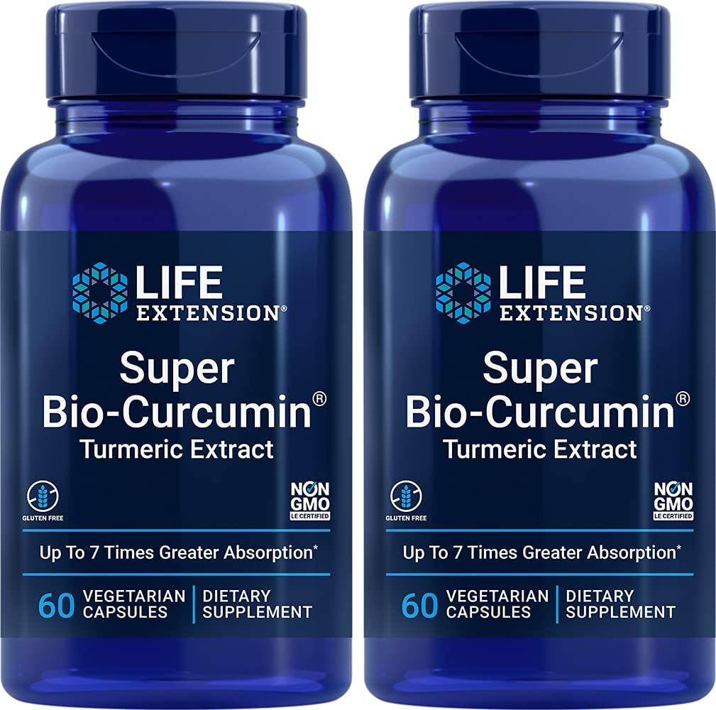 2 Pack Life Extension Bio-Curcumin Elite 400 mg Vegetarian Capsules - 60 Capsules in Total