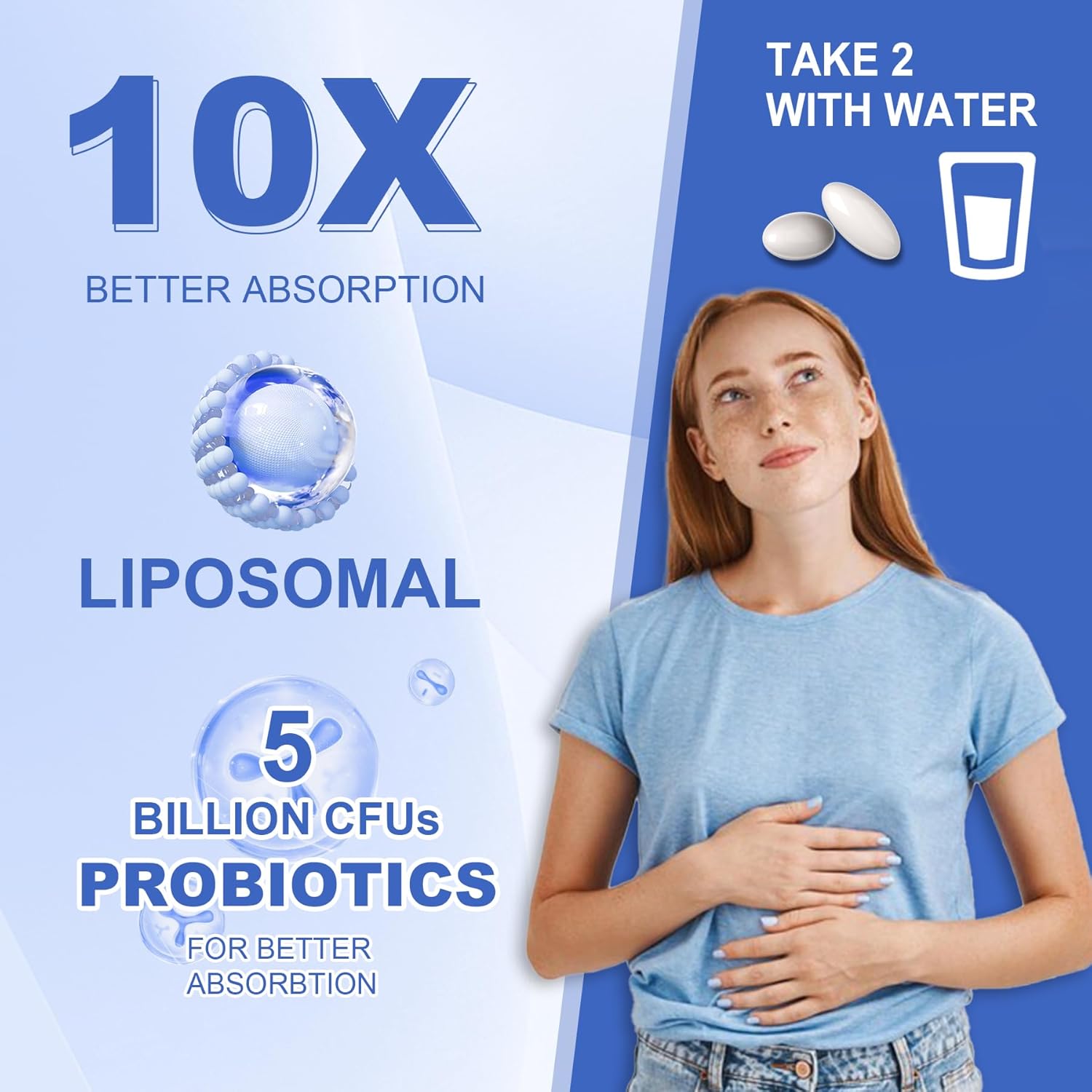 2 Pack Liposomal Calcium AKG Supplement with Vitamin D3 & K2 for Bone Strength - 240 Softgels