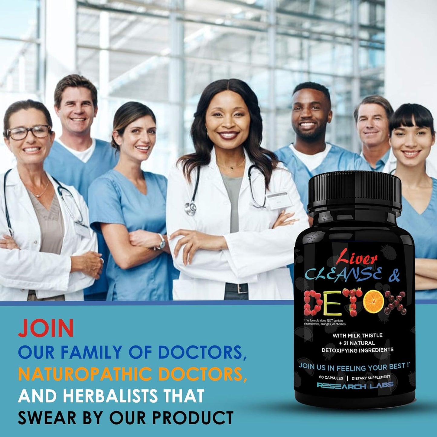 2 Pack Liver Detox Cleanse & Support with 23 Powerful Herbs - Doctor Recommended Premium Formula with Milk Thistle, Beet Root, Dandelion