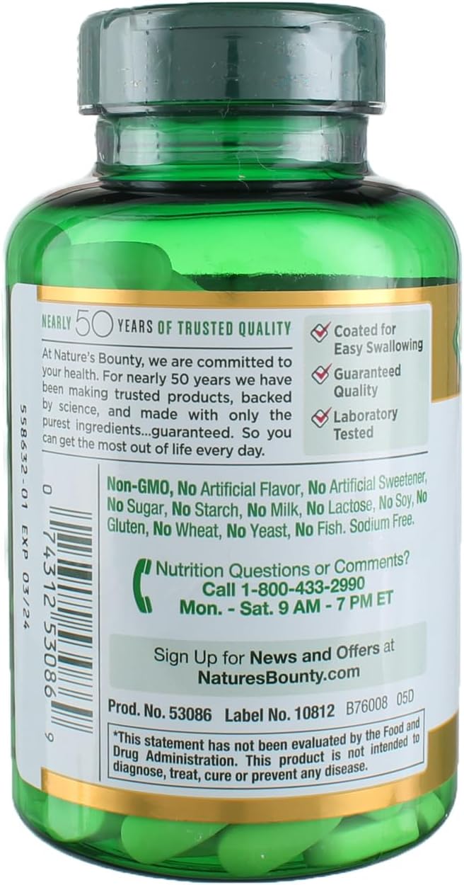 2 Pack Nature's Bounty Magnesium 500 mg Tablets - 400 Total Tablets