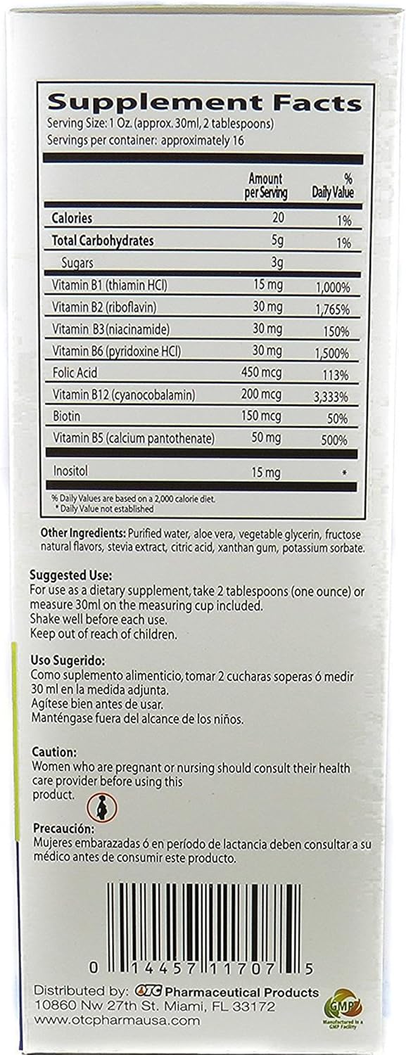 2 Pack Neurobion Vitamin B12 Complex Liquid Citrus Flavor - 16 Oz