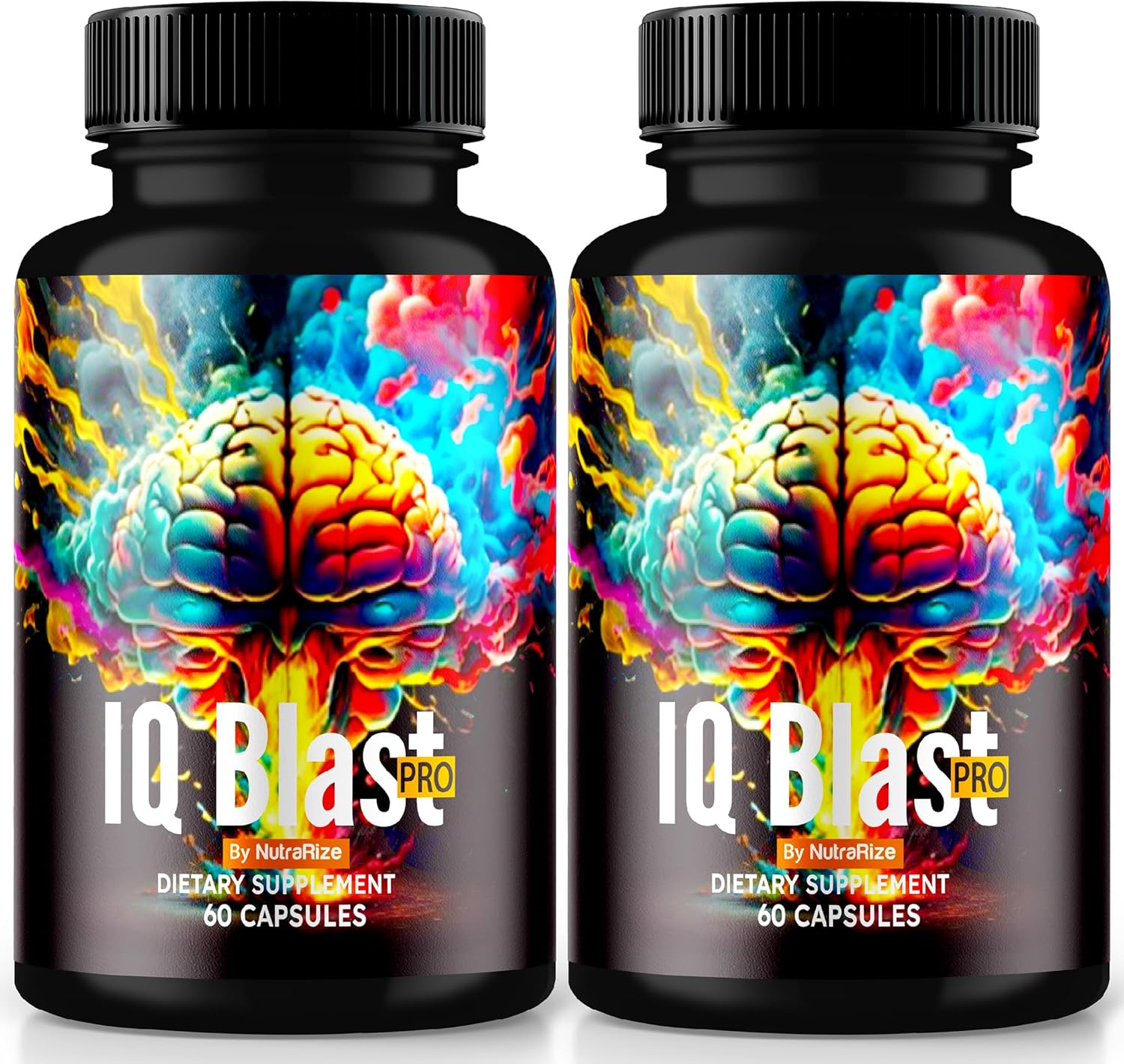 2-Pack NutraRize IQ Blast Pro Capsules - Advanced Brain Health Support Supplement with All Natural Formula for Optimal Cognitive Function - Reduce Brain Fog - 120 Capsules - Reviews
