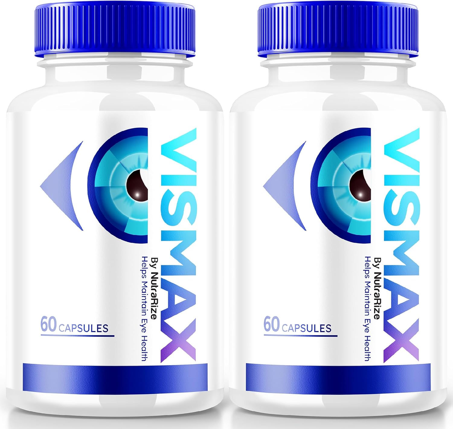 2 Pack NutraRize VisMax Pills - Natural Eye Health Formula, Eye Vitamins for Improved Vision Support, 120 Capsules