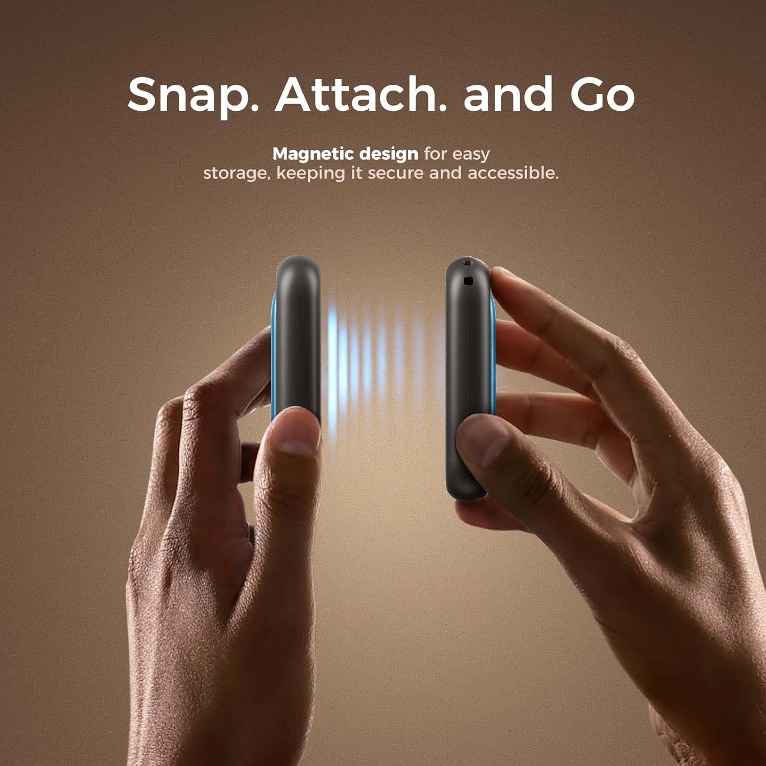 2 Pack OCOOPA Magnetic Rechargeable Hand Warmers - Electric 5000mAh Hand Warmer with 3 Heat Settings, UL Certified - Tech Gifts for Men, Portable Pocket Heater - Purse Must Have