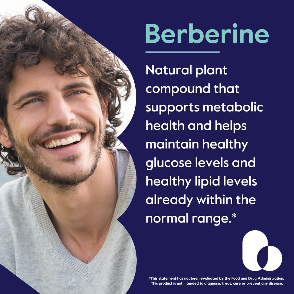 2-Pack of BESTVITE Berberine 500mg Vegetarian Capsules - Vegan, Gluten-Free, Non-GMO - No Fillers, Stearates, or Flow Agents