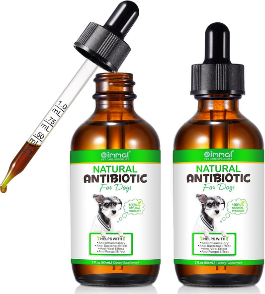 2 Pack of MXCZBSM Natural Antibiotics for Dogs, Allergy Relief & Immune Support Supplement