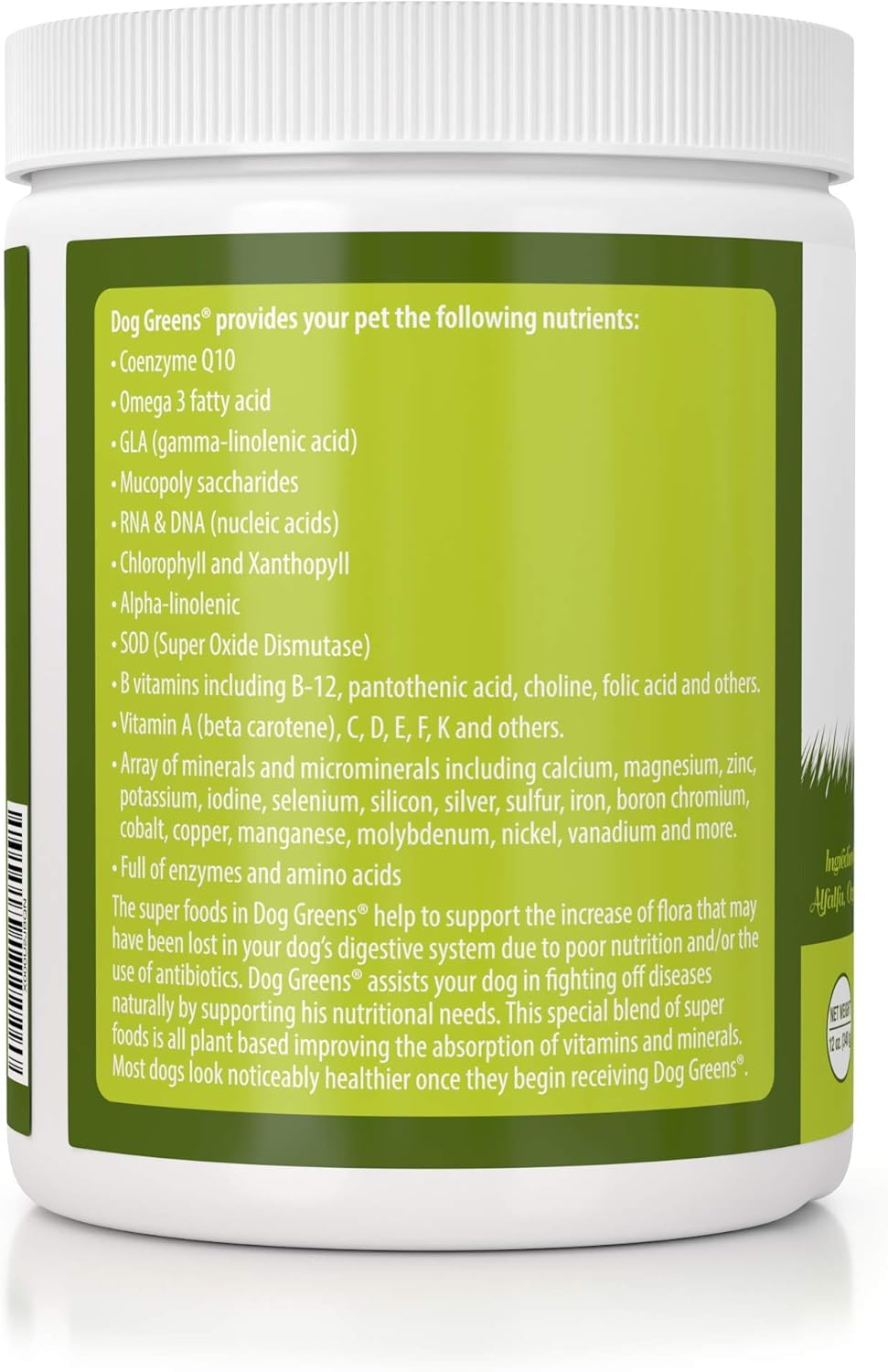 2 Pack of Organic Dog Multivitamin Supplement (12 oz) | Dog Greens Powder - Human Grade Superfoods for Balanced Diet - Adds Essential Vitamins & Minerals for Homemade, Kibble, Vegan, or Raw Food