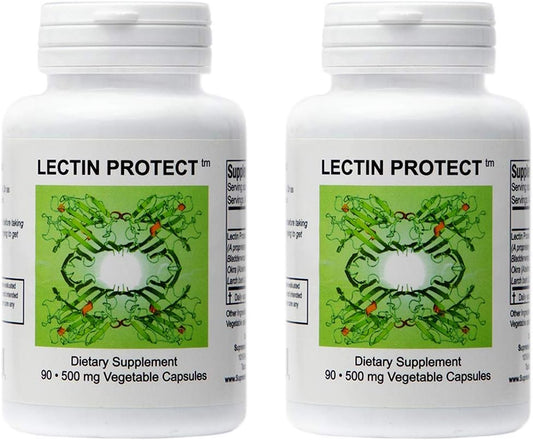 2 Pack of Supreme Nutrition Lectin Protect: 90 Pure Herbal Vegetarian Capsules for Optimal Nutrition
