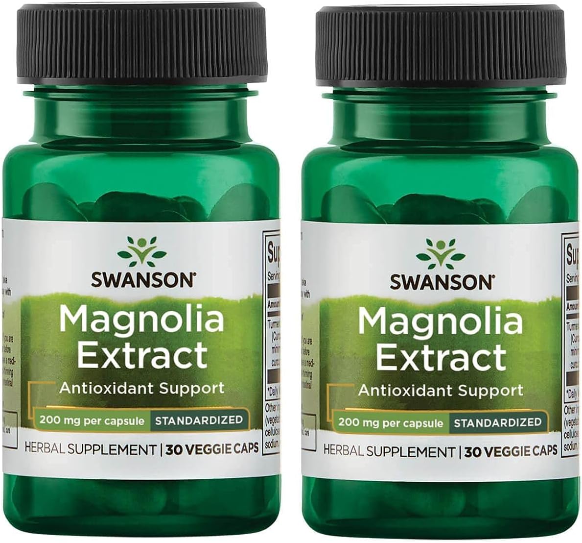 2 Pack of Swanson Magnolia Bark Herbal Supplement for Nervous System, Digestive, Respiratory Health & Stress Support