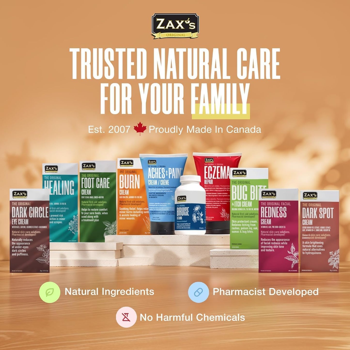 2 Pack of ZAX'S ORIGINAL Bruise Care Supplements - Pharmacist Developed Formula with Zinc, Vitamin K, D3, Ascorbic Acid, and Citrus Bioflavonoids - 60 Capsules