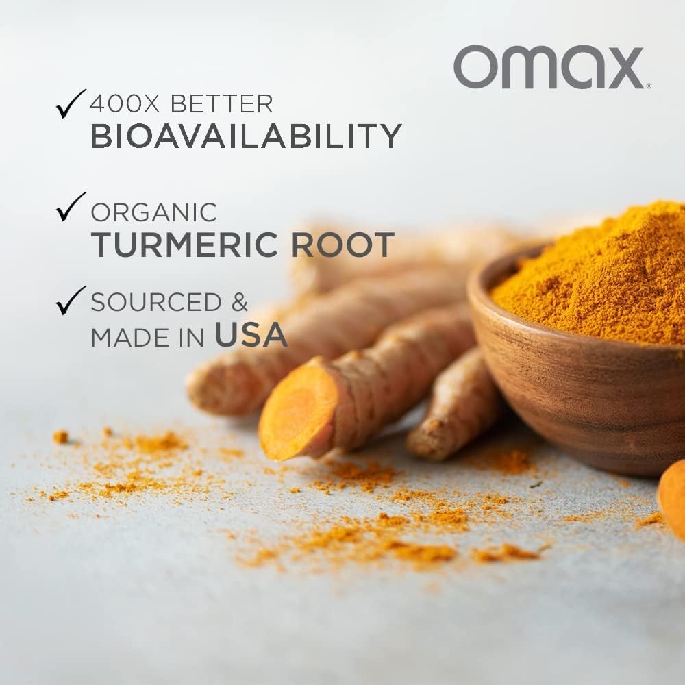 2 Pack Omax3 HydroCurc Turmeric Curcumin Softgels with Bioavailable MCT Oil Nanoparticle for Joint Health - 120 Softgels