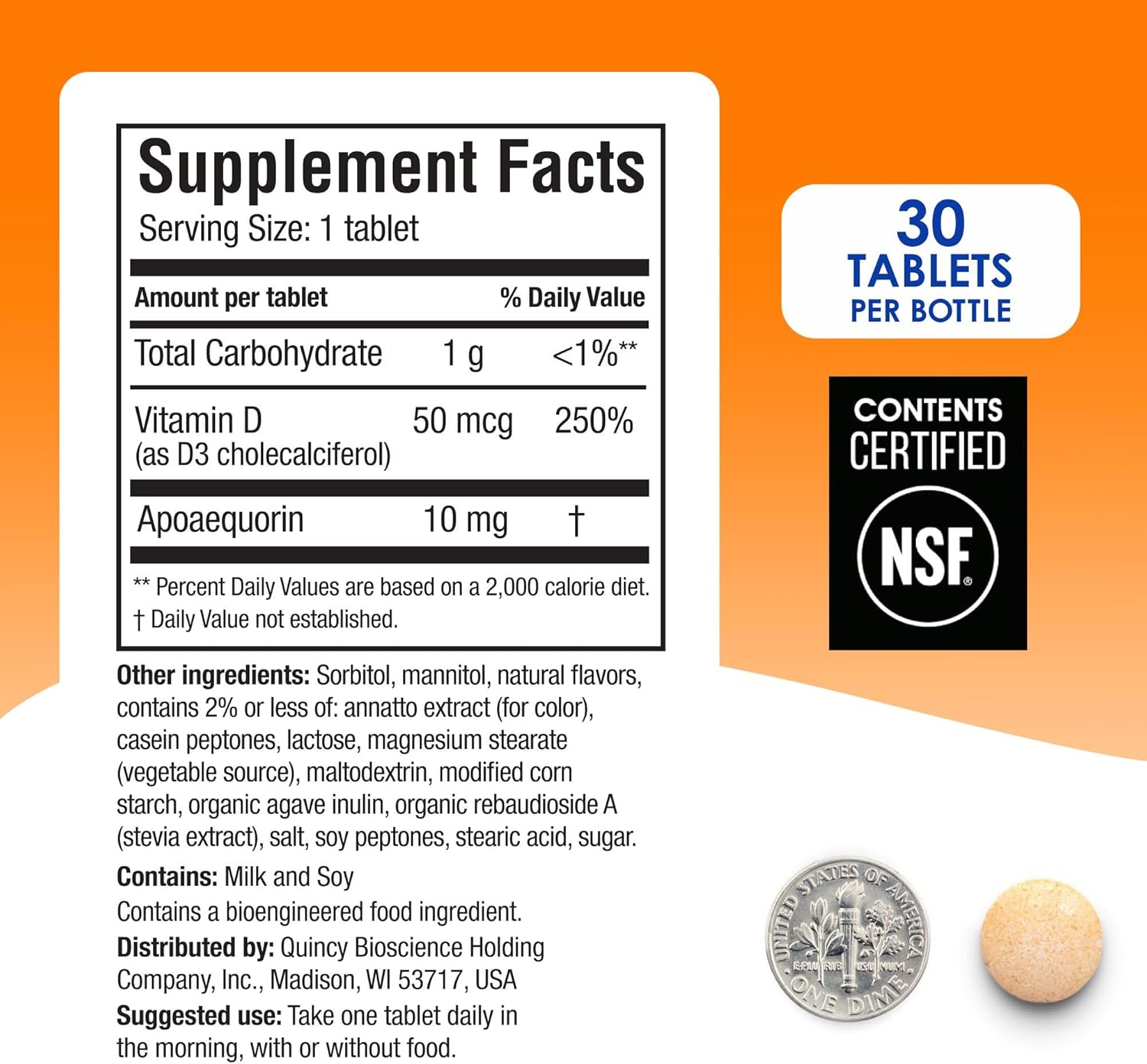 2-Pack Prevagen Regular Strength 10mg Chewables with Apoaequorin & Vitamin D, Orange Flavor, Includes Stackable Storage Box