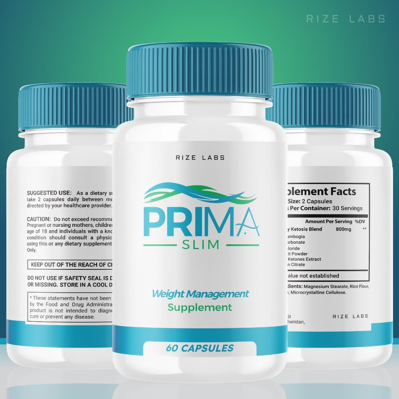 (2 Pack) Prima Slim Supplement Capsules - Advanced Formula for a Healthy and Fit Body with Great Results - 120 Capsules