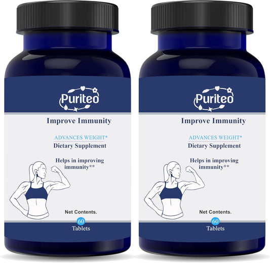 2 Pack PURITEO Tribulus Terrestris Extract Weight Management Dietary Supplement Tablets - 60 Tablets