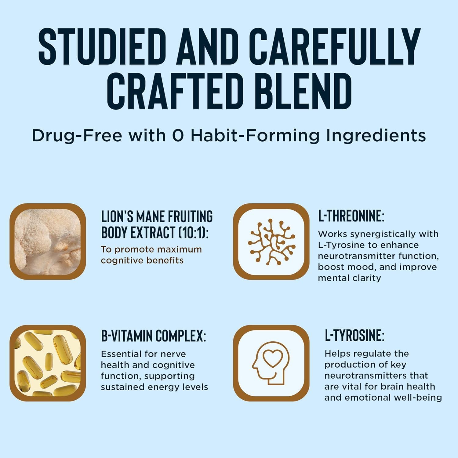 2-Pack Relaxium BrainIQ Nootropic Supplements for Memory, Focus, and Brain Health with Lion's Mane & Coffee Extract