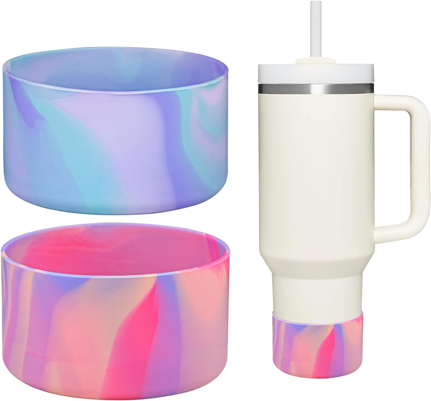 2-Pack Silicone Boot Base for Stanley Quencher Adventure & IceFlow Tumblers, Hydro Sport Bottles, Yeti & More