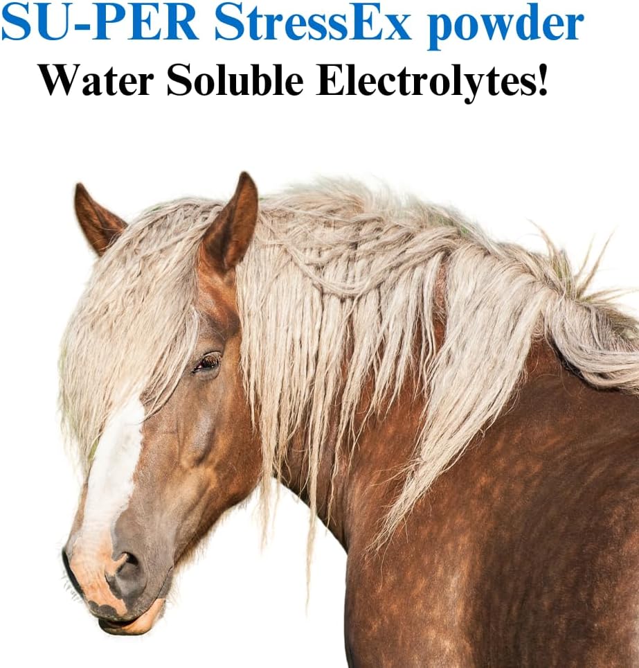 2 Pack SU-PER Stress-Ex Horse Electrolyte Supplement - 4 Pound - Maintain Body Fluid Levels - Electrolyte Replenishment for Hydration