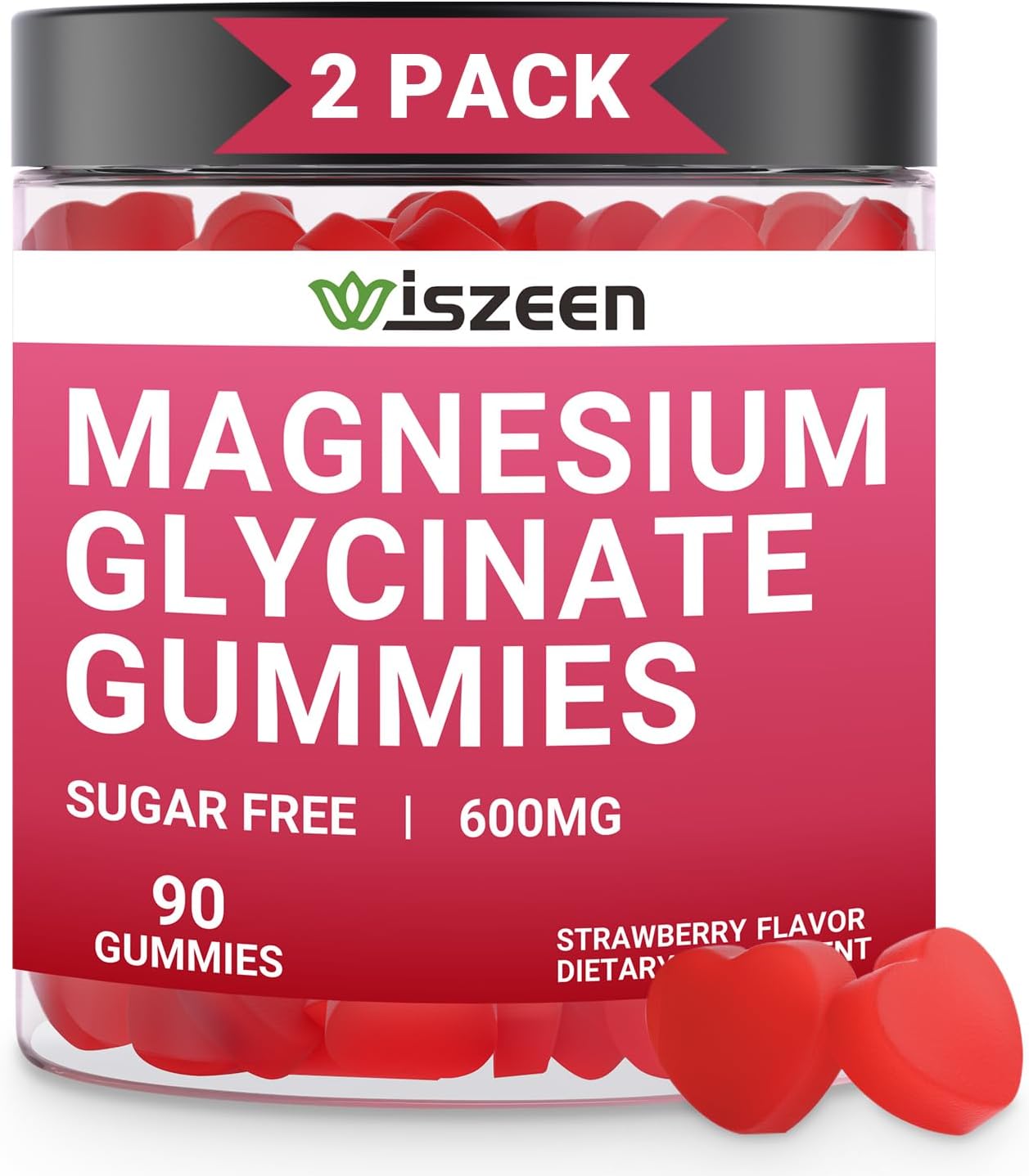 2 Pack Sugar-Free Magnesium Glycinate Gummies with Potassium & Threonate - 400mg Magnesium Supplement for Adults