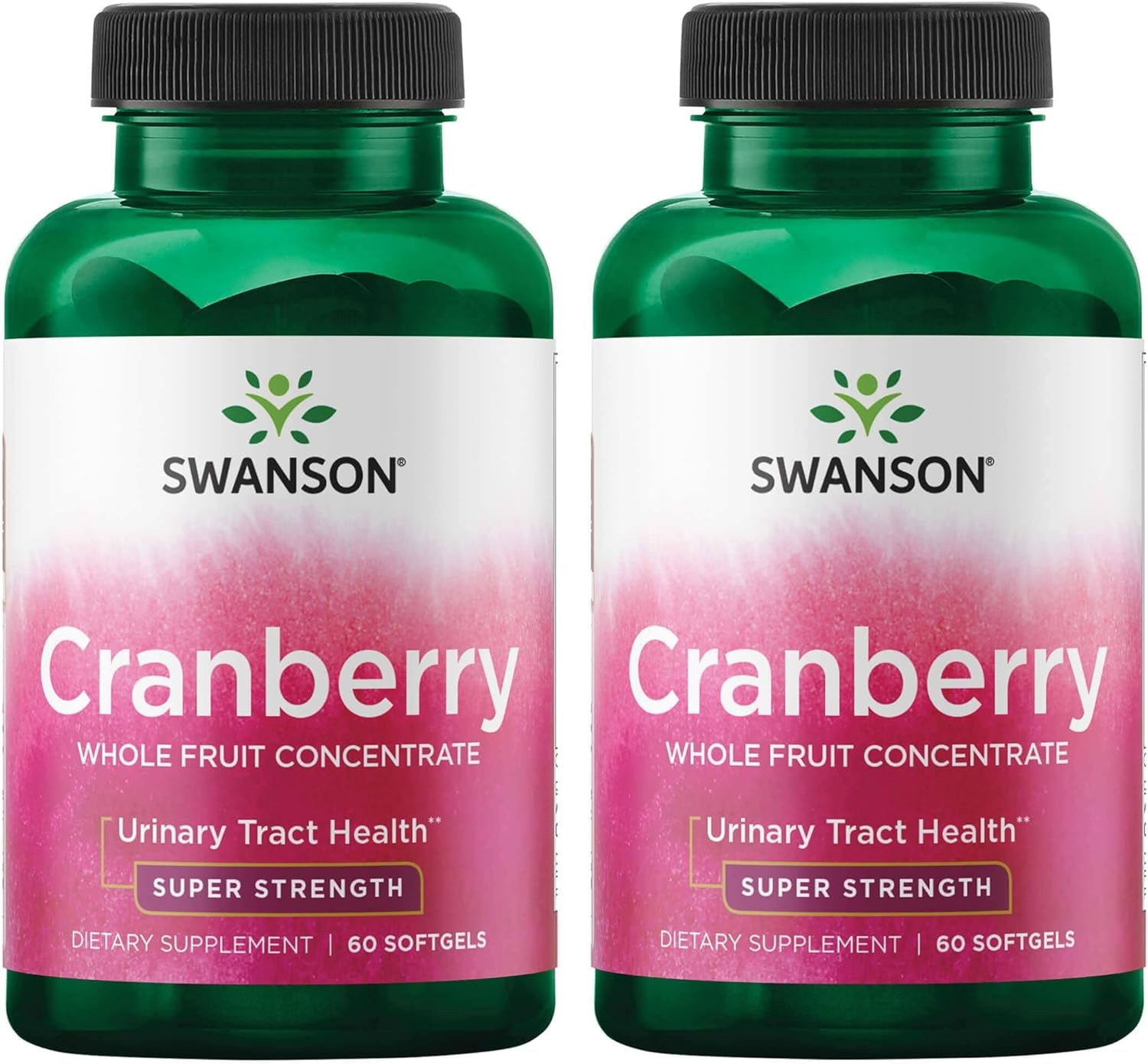 2 Pack Swanson Super Strength Cranberry Whole Fruit Concentrate Sgels - 420mg