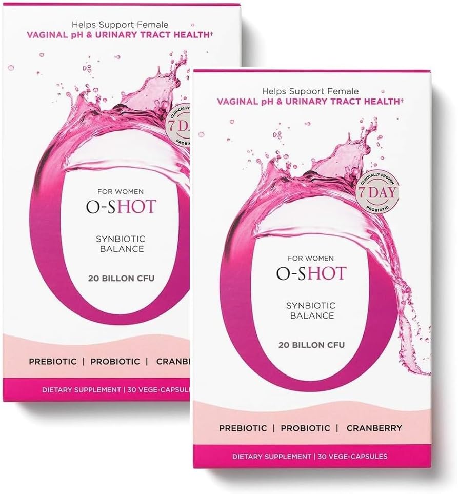 2 Pack Vegan Vaginal Probiotic + Prebiotic with Cranberry Extract and Chicory Root for Women - Supports Vaginal pH, Urinary Tract, Digestion, and Bloating - Non Dairy, Non GMO, Gluten Free - 60 Vege-Capsules
