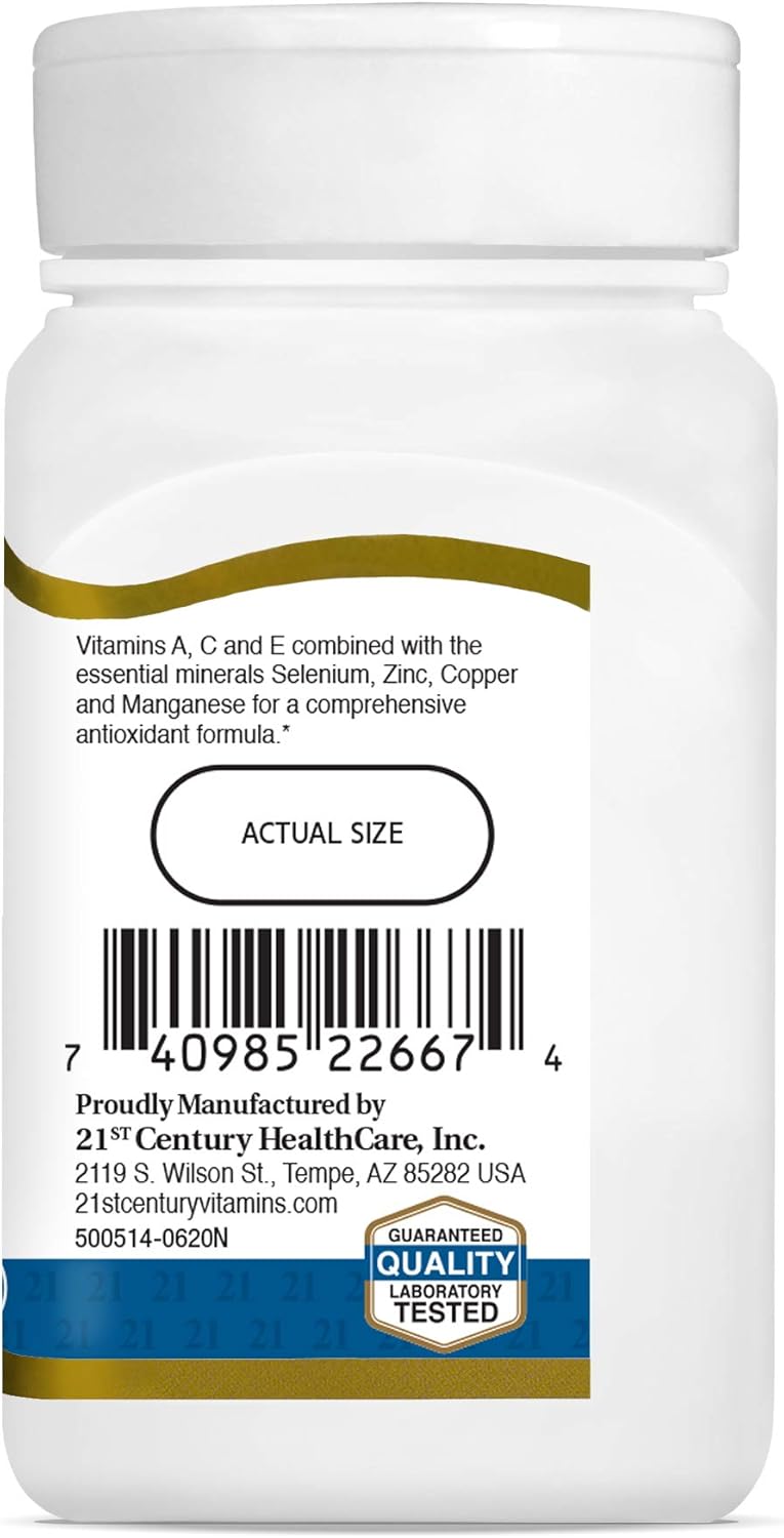 2 Packs of 21st Century Ace Antioxidant Tablets, 75 Count for Enhanced Health and Wellness