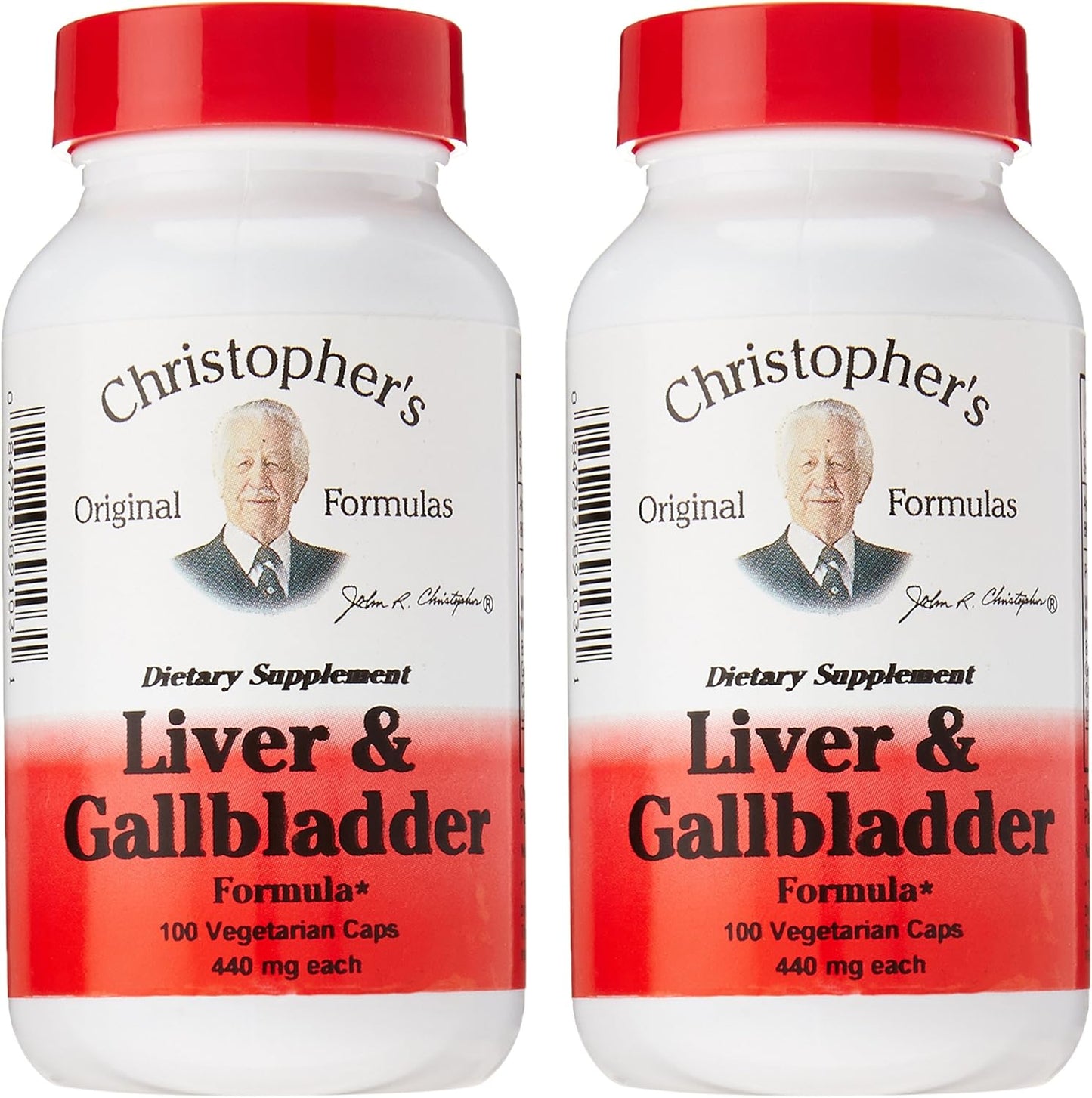2 Packs of Dr. Christopher's Original Formulas Liver & Gall Bladder Formula Capsules - 100 Count