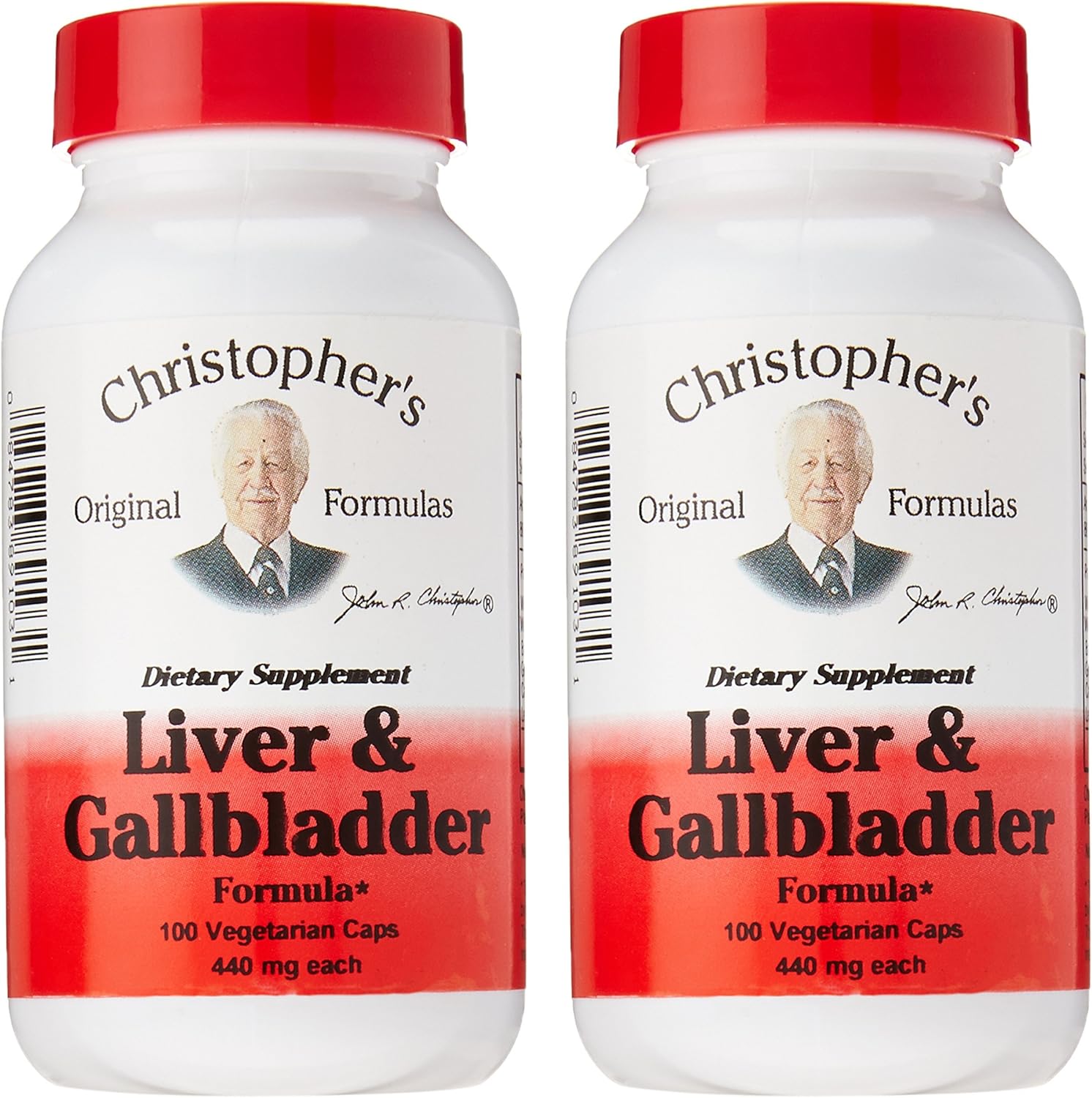 2 Packs of Dr. Christopher's Original Formulas Liver & Gall Bladder Formula Capsules - 100 Count