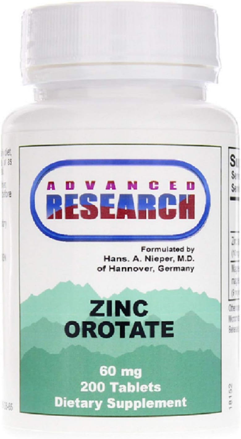 2 Packs of INNZA Zinc Orotate 60 mg 200 Tablets - Total 400 Tabs