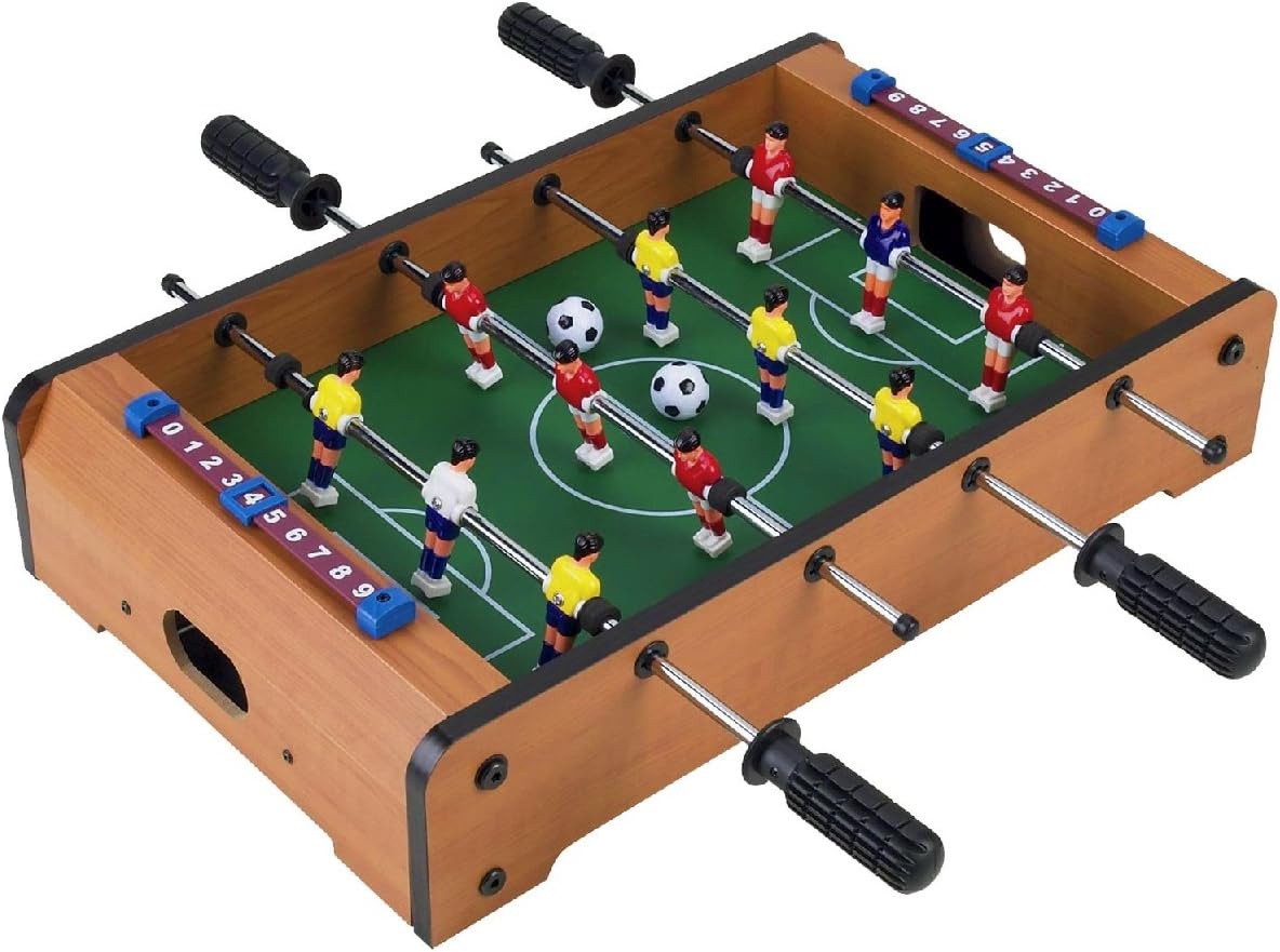 20" Classic Mini Table Top Wooden Foosball Game Set for Home Décor