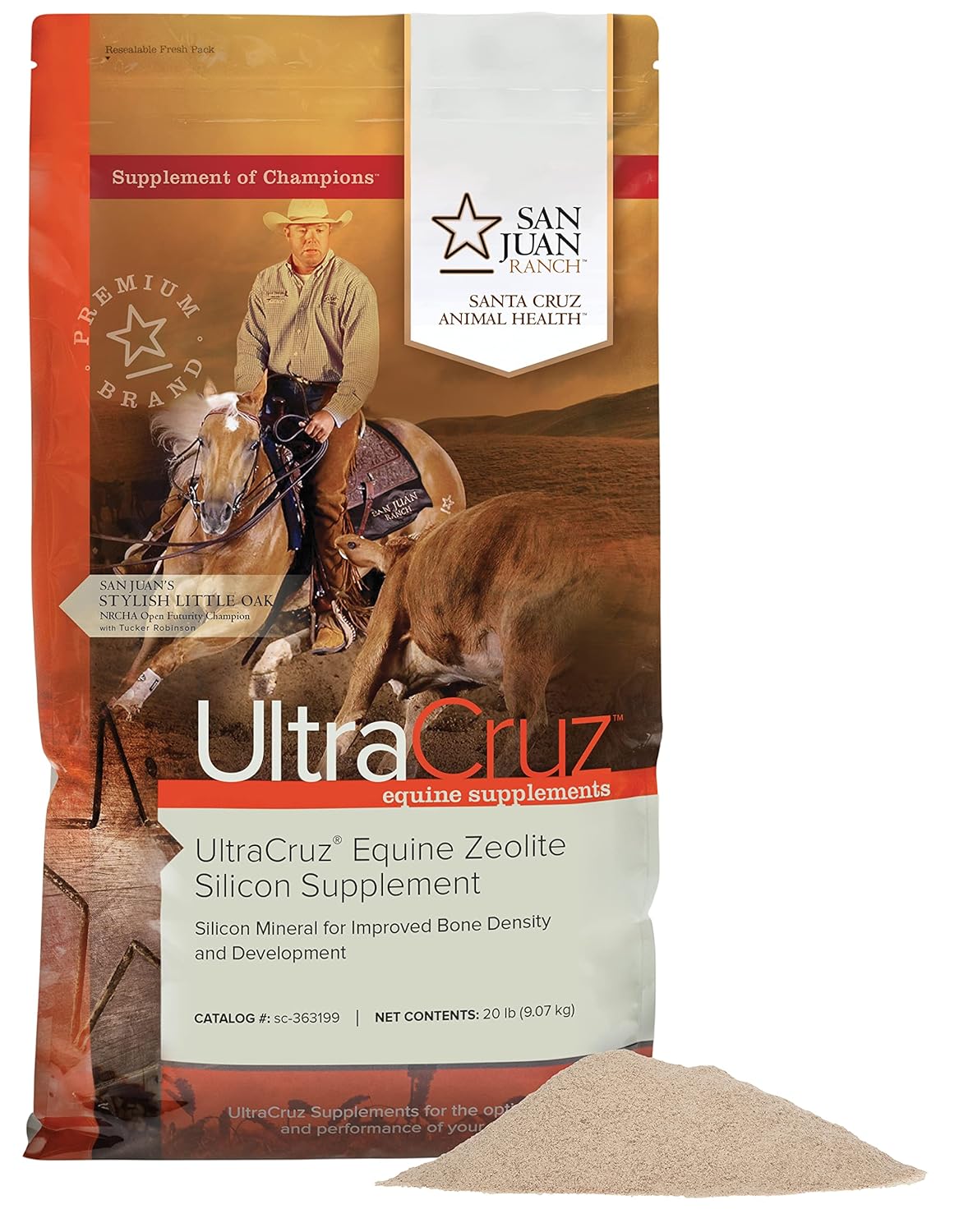 20 lb UltraCruz Equine Zeolite Silicon Supplement for Horses - 50 Day Supply