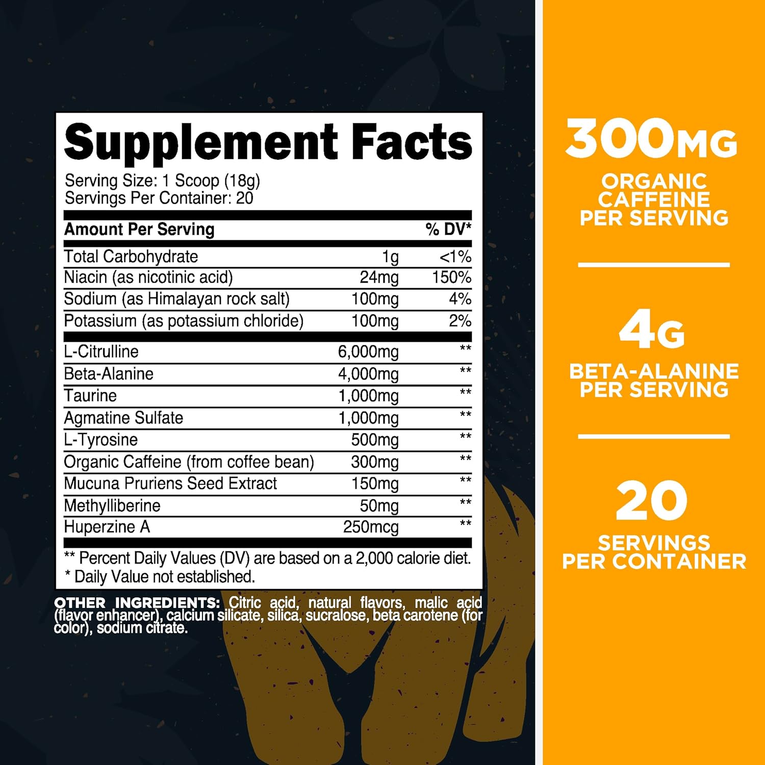 20 Servings of Primal Purge Xtreme Pre-Workout in Pineapple Orange Guava Flavor, Gluten-Free and Non-GMO
