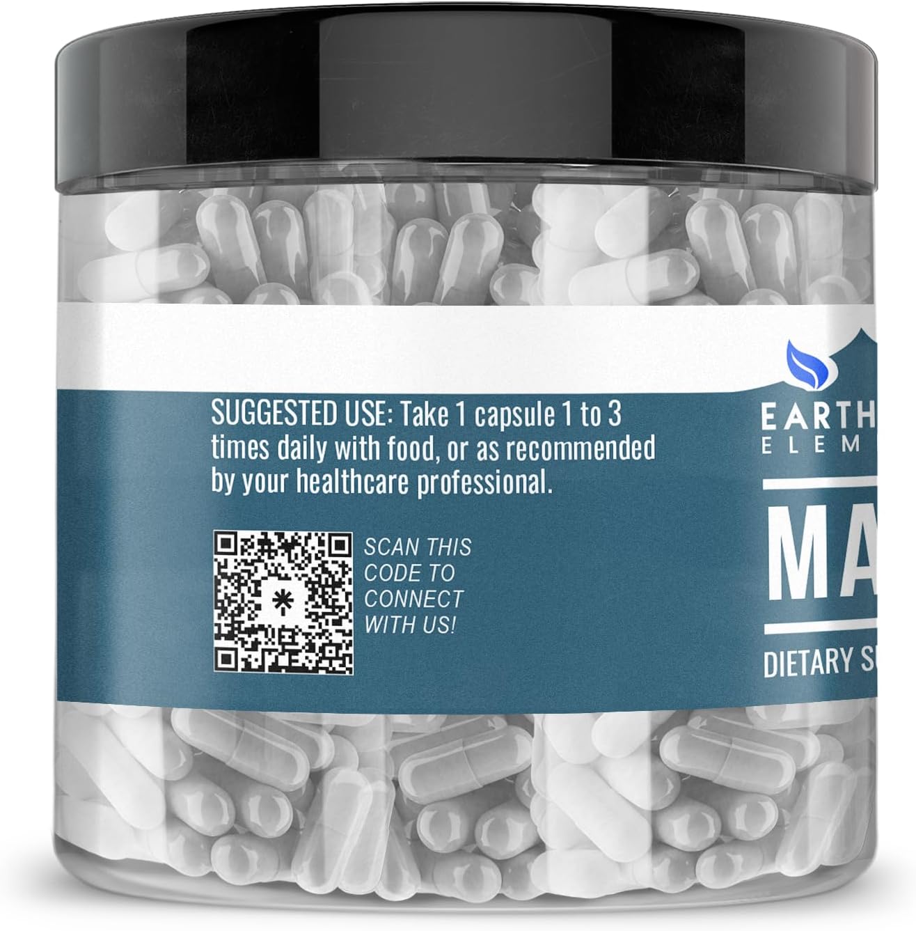 200 Capsules of Earthborn Elements Pure & Undiluted Malic Acid - No Additives, High Quality