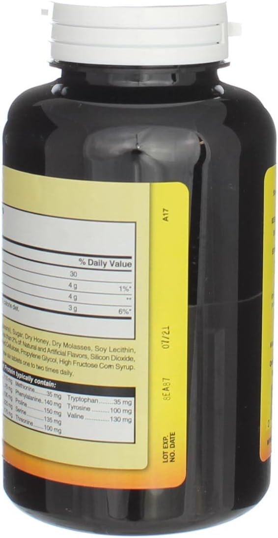 200 Nature's Blend Honey Flavored Protein Tablets - Natural Supplement for Daily Use