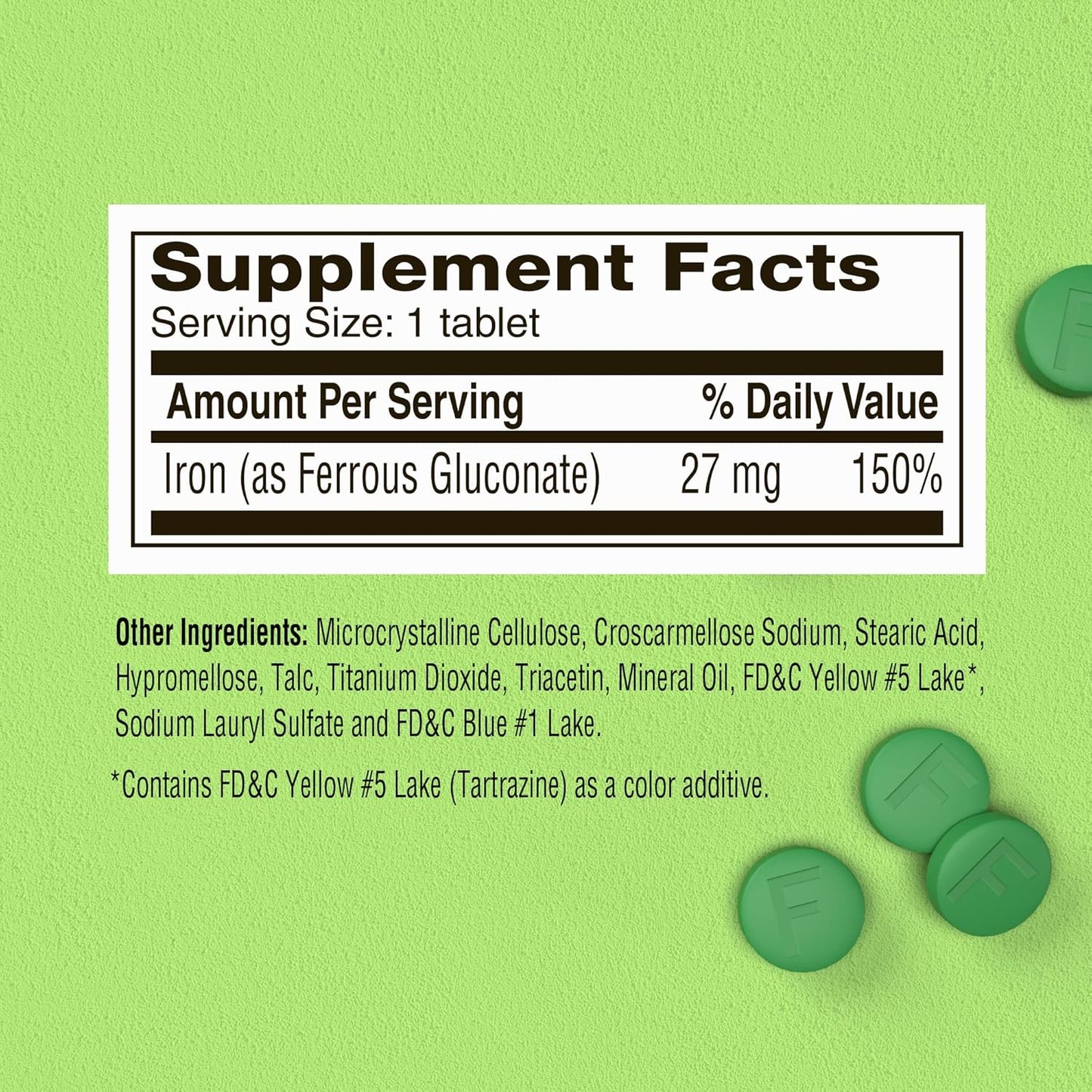 200 Tablets of Fergon High Potency Iron Supplement - Pack of 2