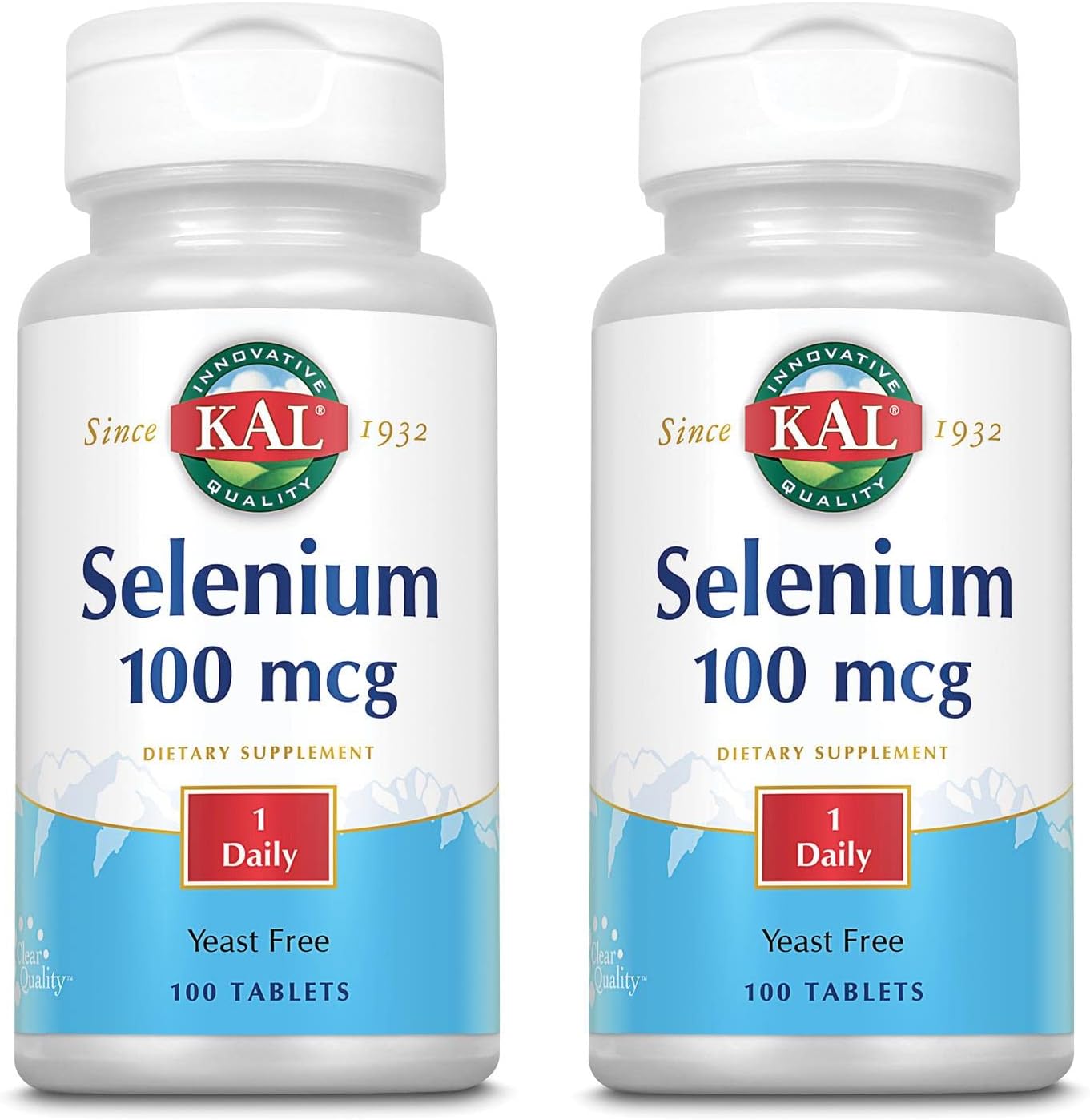200 Tablets of KAL 100 Mcg Yeast Free Selenium | Pack of 2
