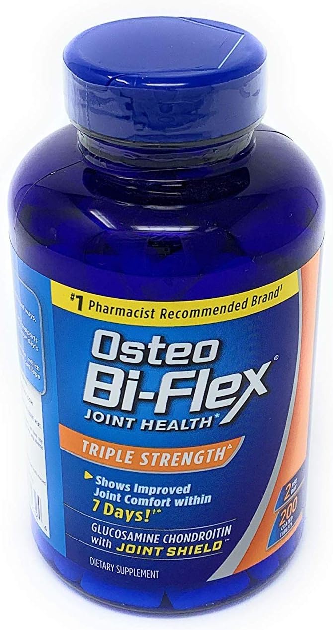 200 Tablets of Osteo Bi-Flex Triple Strength Supplement for Joint Health and Flexibility