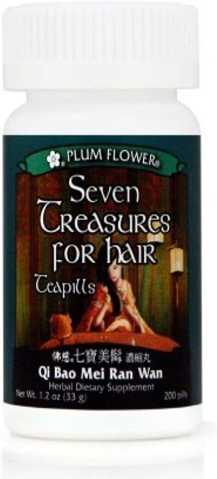 200ct Plum Flower Seven Treasures for Hair Teapills - Qi Bao Mei Ran Wan Formula