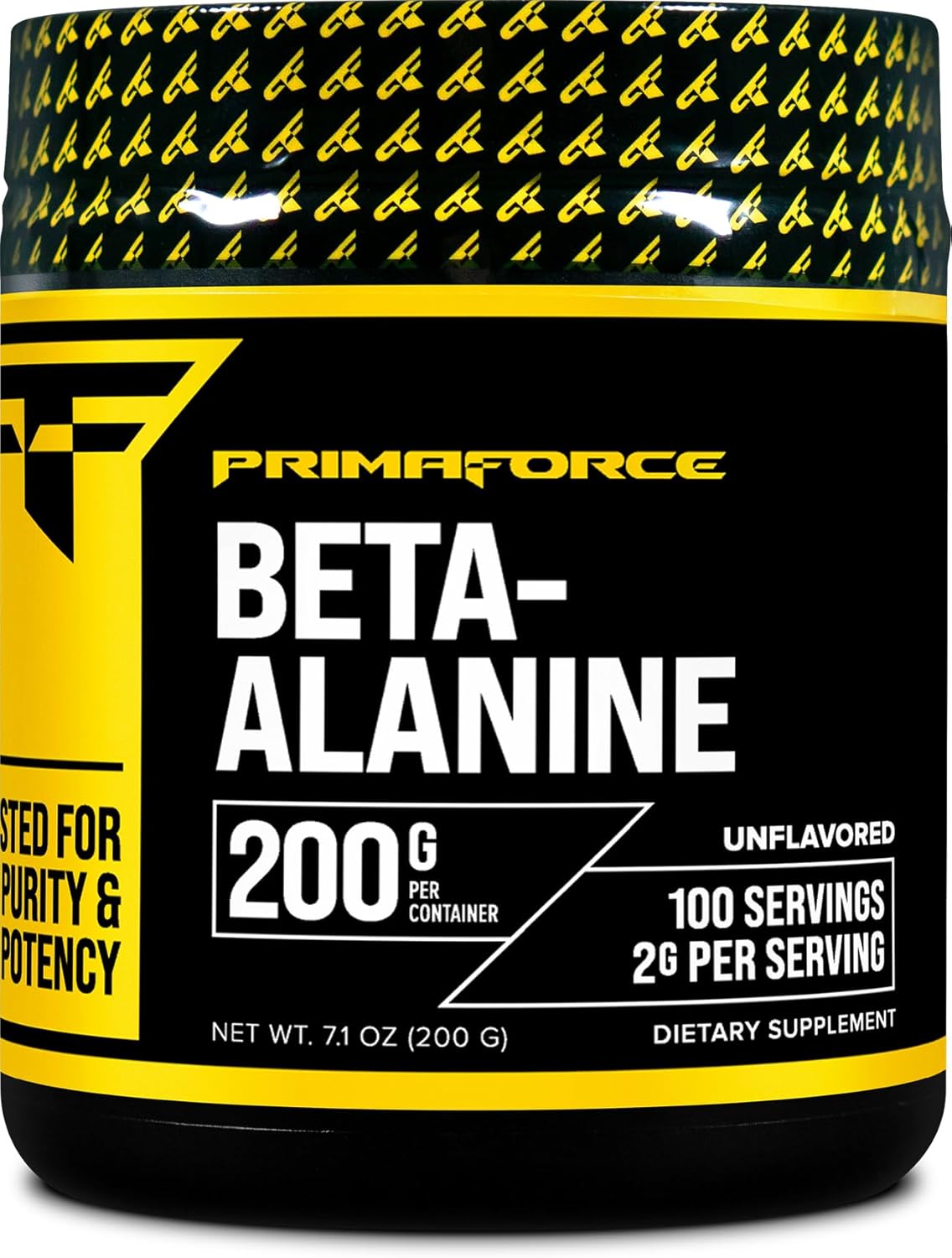 200g Primaforce Beta Alanine Powder - Unflavored, Gluten Free, Non-GMO Supplement for Lean Muscle Gain and Recovery in Men and Women