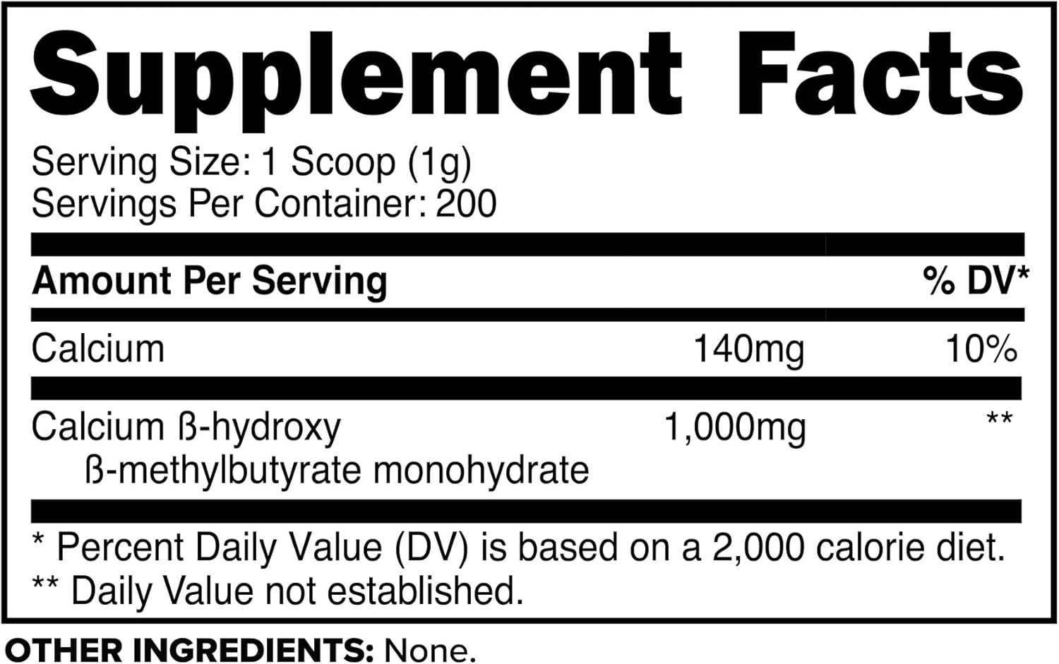 200g Primaforce HMB Powder Supplement - Unflavored Beta-Hydroxy Beta-Methylbutrate Calcium Pure Formula