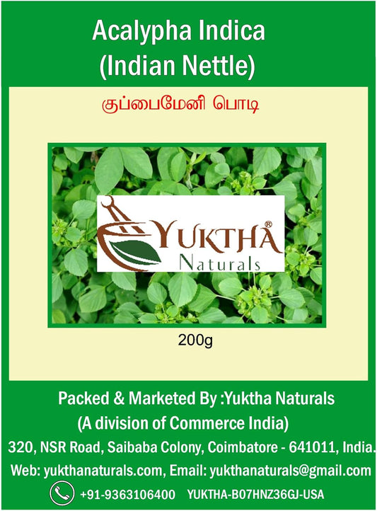200g Yuktha Naturals Harita Manjari Kuppaimeni/Acalypha Indica Powder - Indian Nettle Supplement