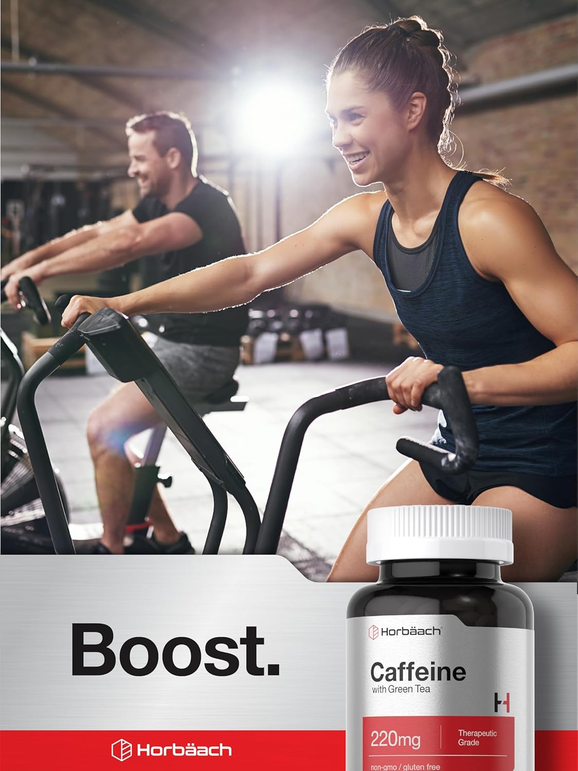 200mg Caffeine Pills with Green Tea Extract | 200 Tablets Vegetarian, Non-GMO & Gluten Free by Horbäach